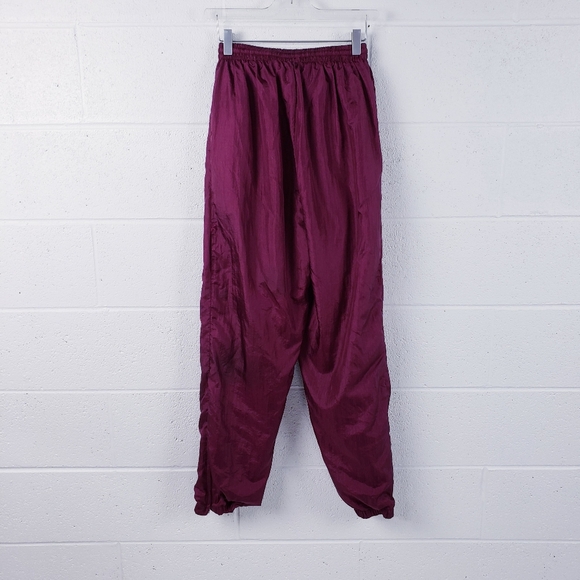 Vintage 80s Boho‎ Track Suit Swishy Purple Floral Geometric Pattern Medium - Picture 8 of 14